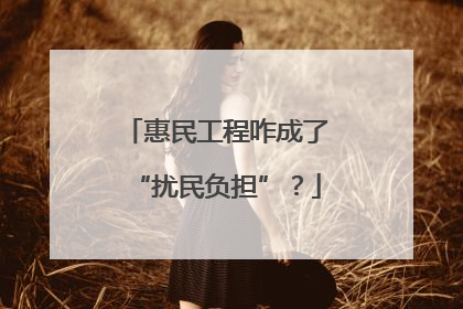 惠民工程咋成了“扰民负担”？