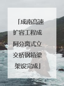 成南高速扩容工程成阿分离式立交桥钢箱梁架设完成
