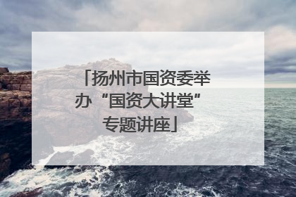 扬州市国资委举办“国资大讲堂” 专题讲座