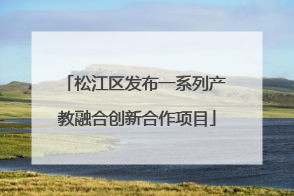 松江区发布一系列产教融合创新合作项目