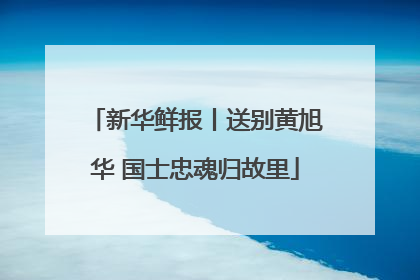 新华鲜报丨送别黄旭华 国士忠魂归故里