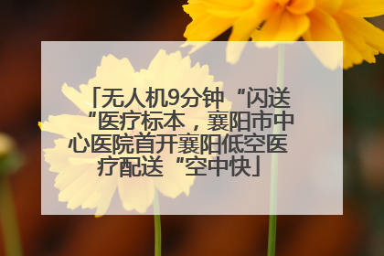 无人机9分钟“闪送“医疗标本，襄阳市中心医院首开襄阳低空医疗配送“空中快