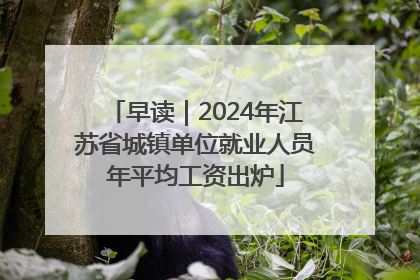 早读｜2024年江苏省城镇单位就业人员年平均工资出炉