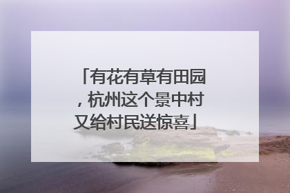 有花有草有田园，杭州这个景中村又给村民送惊喜