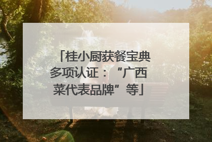 桂小厨获餐宝典多项认证：“广西菜代表品牌”等