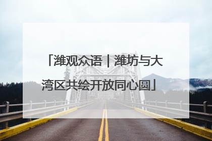潍观众语｜潍坊与大湾区共绘开放同心圆
