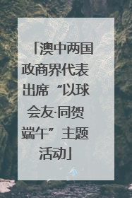 澳中两国政商界代表出席“以球会友·同贺端午”主题活动