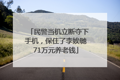 民警当机立断夺下手机，保住了李娭毑71万元养老钱