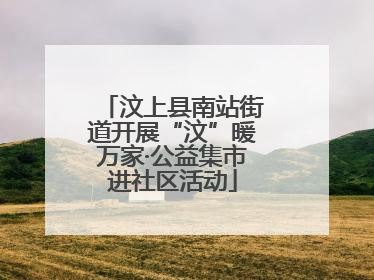 汶上县南站街道开展“汶”暖万家·公益集市进社区活动