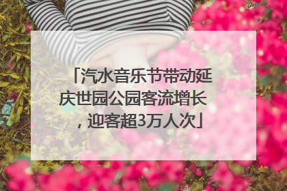 汽水音乐节带动延庆世园公园客流增长，迎客超3万人次