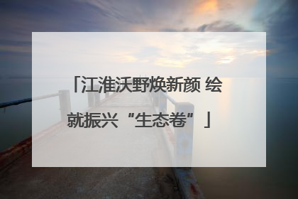 江淮沃野焕新颜 绘就振兴“生态卷”