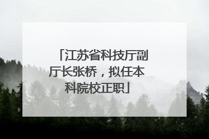 江苏省科技厅副厅长张桥，拟任本科院校正职