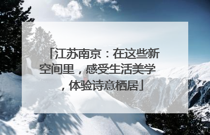 江苏南京：在这些新空间里，感受生活美学，体验诗意栖居