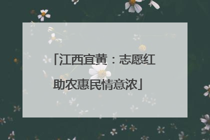 江西宜黄：志愿红助农惠民情意浓