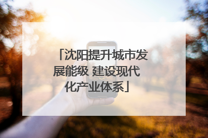 沈阳提升城市发展能级 建设现代化产业体系