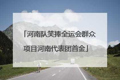 河南队笑捧全运会群众项目河南代表团首金
