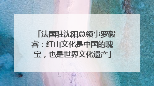 法国驻沈阳总领事罗毅睿：红山文化是中国的瑰宝，也是世界文化遗产