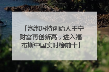 泡泡玛特创始人王宁财富再创新高，进入福布斯中国实时榜前十