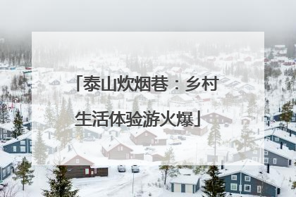 泰山炊烟巷：乡村生活体验游火爆