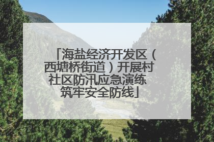 海盐经济开发区（西塘桥街道）开展村社区防汛应急演练 筑牢安全防线