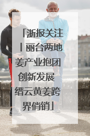 浙报关注丨丽台两地姜产业抱团创新发展 缙云黄姜跨界俏销