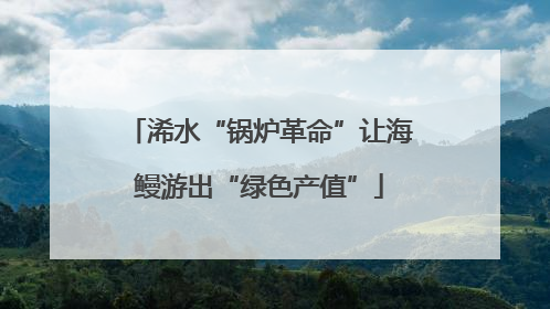 浠水“锅炉革命”让海鳗游出“绿色产值”