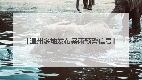 温州多地发布暴雨预警信号