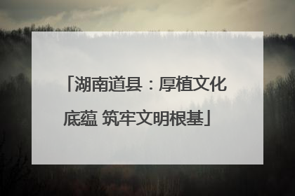 湖南道县：厚植文化底蕴 筑牢文明根基