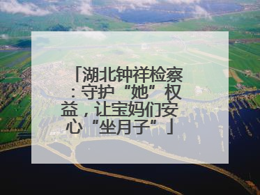 湖北钟祥检察：守护“她”权益，让宝妈们安心“坐月子”