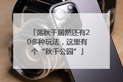 荡秋千居然还有20多种玩法，这里有个“秋千公园”