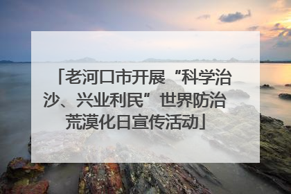 老河口市开展“科学治沙、兴业利民”世界防治荒漠化日宣传活动