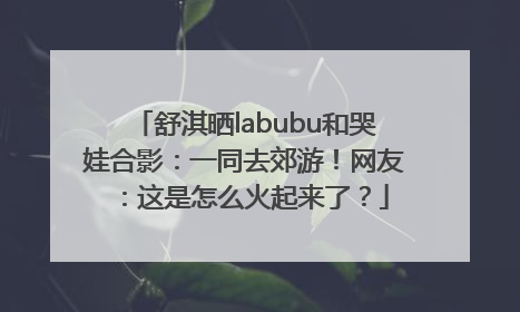 舒淇晒labubu和哭娃合影：一同去郊游！网友：这是怎么火起来了？