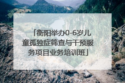 衡阳举办0-6岁儿童孤独症筛查与干预服务项目业务培训班