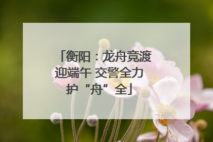 衡阳：龙舟竞渡迎端午 交警全力护“舟”全