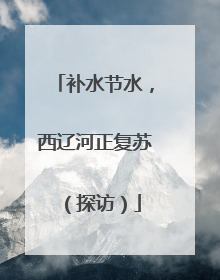 补水节水，西辽河正复苏（探访）