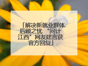 解决新就业群体后顾之忧 “问计江西”网友建言获官方回复