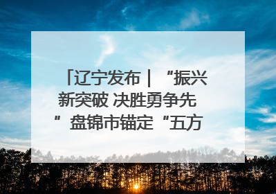 辽宁发布｜“振兴新突破 决胜勇争先”盘锦市锚定“五方面工作”力争全年地区生产总值增长5.5%左右