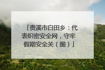贵溪市白田乡：代表织密安全网，守牢假期安全关（图）