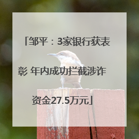 邹平：3家银行获表彰 年内成功拦截涉诈资金27.5万元