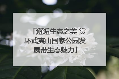邂逅生态之美 赏环武夷山国家公园发展带生态魅力
