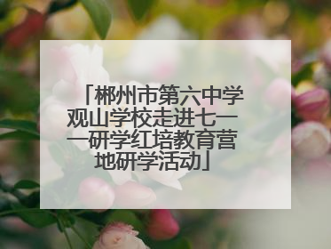 郴州市第六中学观山学校走进七一一研学红培教育营地研学活动