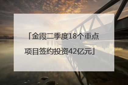 金霞二季度18个重点项目签约投资42亿元
