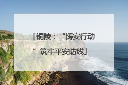 铜陵：“铸安行动”筑牢平安防线
