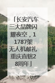 长安汽车三大品牌闪耀夜空，11787架无人机献礼重庆直辖28周年