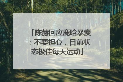 陈赫回应鹿晗暴瘦：不要担心，目前状态极佳每天运动