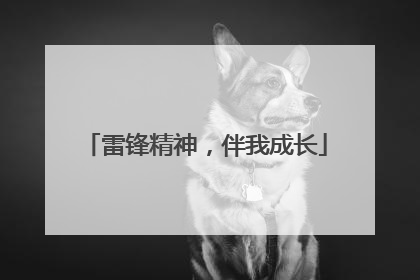 雷锋精神，伴我成长