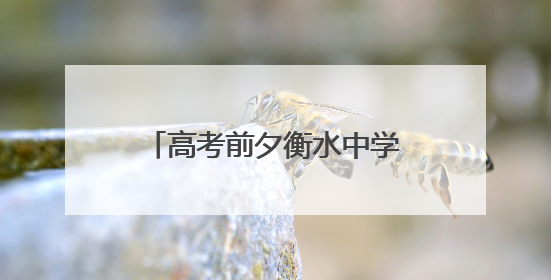 高考前夕衡水中学部分家长自发给孩子送水，有家长称不会在校外陪考