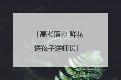 高考落幕 鲜花送孩子送师长