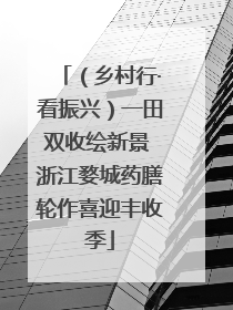 （乡村行·看振兴）一田双收绘新景 浙江婺城药膳轮作喜迎丰收季