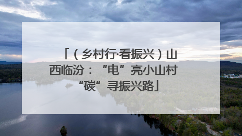 （乡村行·看振兴）山西临汾：“电”亮小山村 “碳”寻振兴路